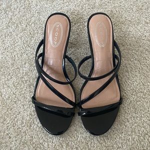 NWOT Black Kitten Heel Sandal